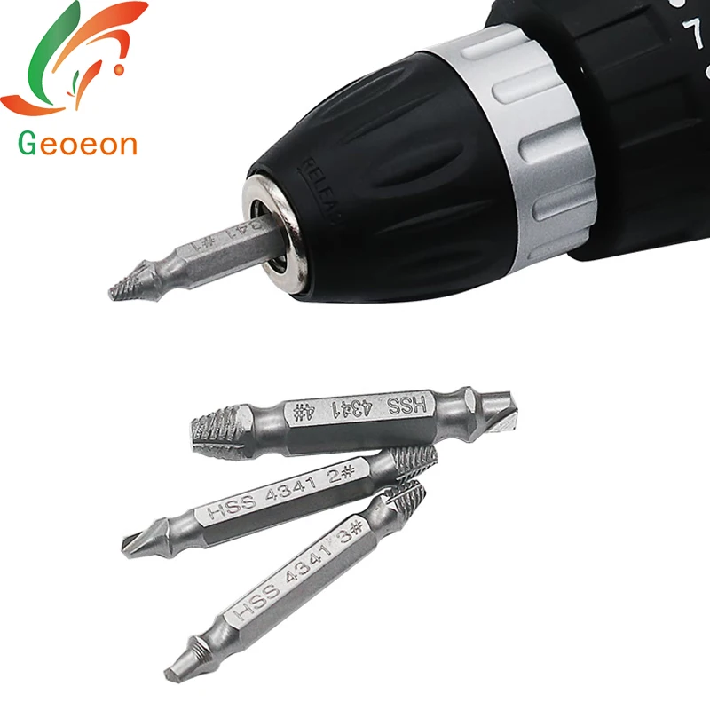 

Geoeon 4pcs Carpentry Screw Extractor Drill Bits Easy Out Guide Set Remove Broken Bolt Set Hand Tool Screws Remove Tools A16