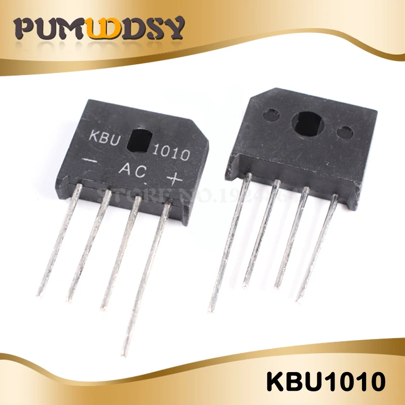50 шт. KBU1010 KBU 1010 10A 1000 в почтовый диодный мостовой выпрямитель Новый и оригинальный