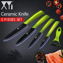 XYj Kitchen Knives Ceramic Knife 3″ 4″ 5″ 6″ Zirconia Japanese Knife Peeler Black Blade Paring Fruit Ceramic Cooking Knives Set