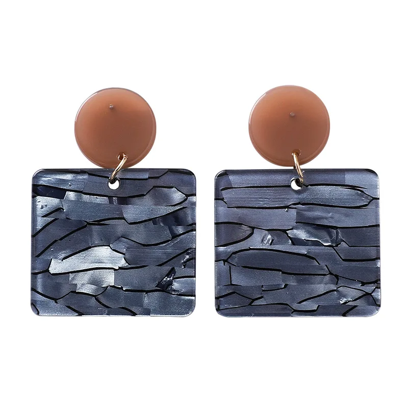 

Simple Fashion Acetic Acid Square Earrings For Women Ladies Costume Jewelry Bijoux Femme