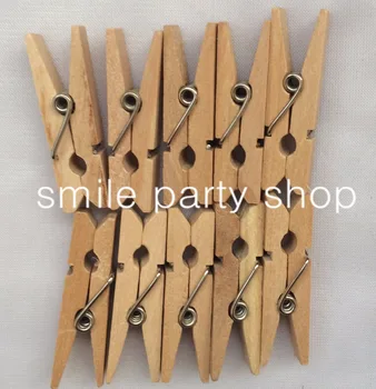 

Free Shipping 100pcs/lot 72 mm Craft Natural Wood Spring Clip/wooden Peg for school & office supply | Grade A | Gift Package