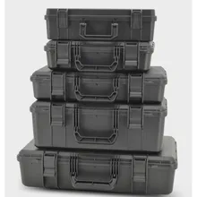 Boîte à outils de sécurité, boîte à outils de protection, valise à instruments résistante aux chocs, boîte à outils scellée en plastique avec éponge