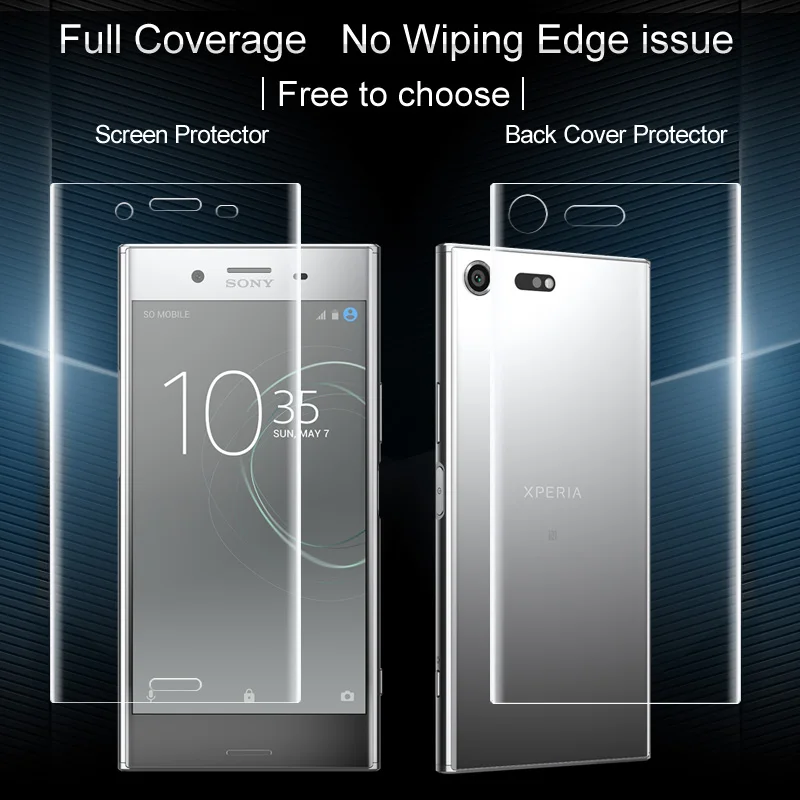 

For Sony Xperia XZ Premium Screen Protector 2PCS IMAK Full Coverage Front or Back Hydrogel Screen Protector For Sony XZ Premium