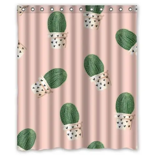Cactus rosa lindo regalo de Navidad personalizada Cortina de Ducha ... Cactus rosa lindo regalo de Navidad personalizada Cortina de Ducha ...