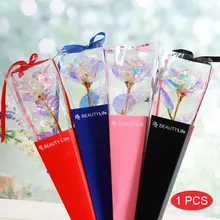 24K цвет Золотая Роза имитация цветка вечный цветок для вашего возлюбленного Свадебная вечеринка юбилей день Святого Валентина романтические подарки