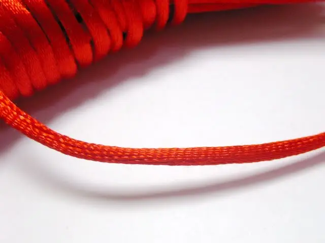 10 метров красный китайский узловой шнур ожерелье Узел трещотка нить синтетический шелк