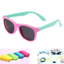 С автомобилем случае Дети поляризованные солнцезащитные очки TAC очки Детские поляризованные солнцезащитные очки для девочек мальчиков стаканы Детские ретро ребенок