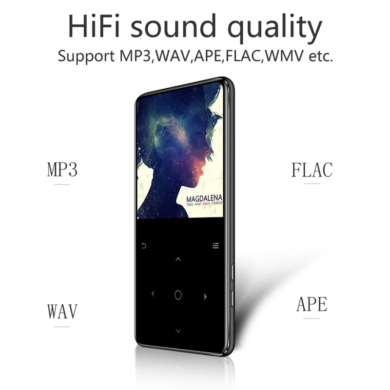 Mp3 плеер с сенсорным экраном Bluetooth 4 1 встроенная память 16 ГБ динамик FM радио