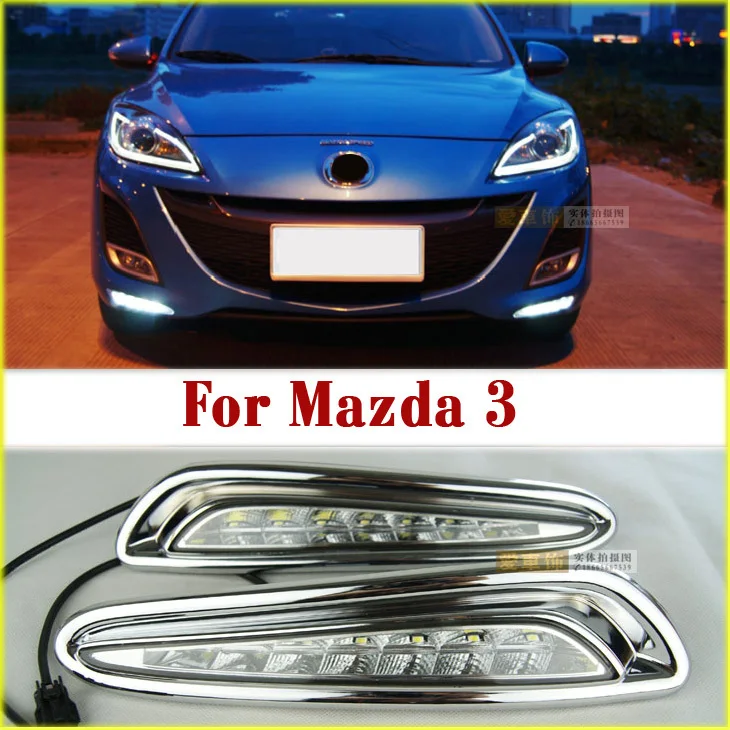 LED car DRL Daytime Running Light with turn off style Relay For Mazda Mazda3 s 2010 2011 2012