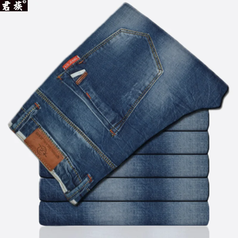 

2017 autumn and winter high elastic jean men's trousers cultivate one's morality men's jeans