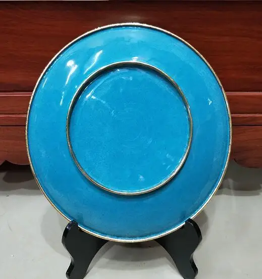 

Chinese characteristics crafts copper cloisonne 8 inch plate home decoration