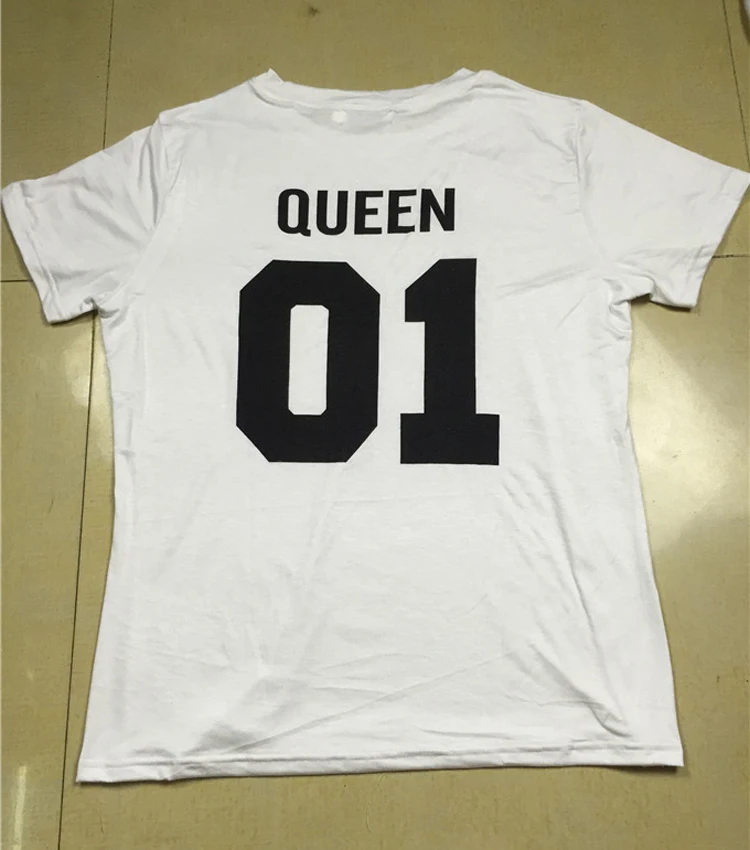 Family Look Short sleeved T-shirt Father Son Mother and Daughter Clothes 01 King Queen Prince Princess Family Matching Outfits