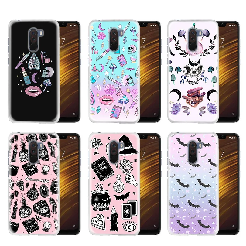 

Case Cover Clear for Xiaomi Redmi Note 7 5 5A 6 6A Pro Plus S2 Mi 8 SE A1 A2 Lite Poco F1 Play Girly Pastel Witch Goth Pattern