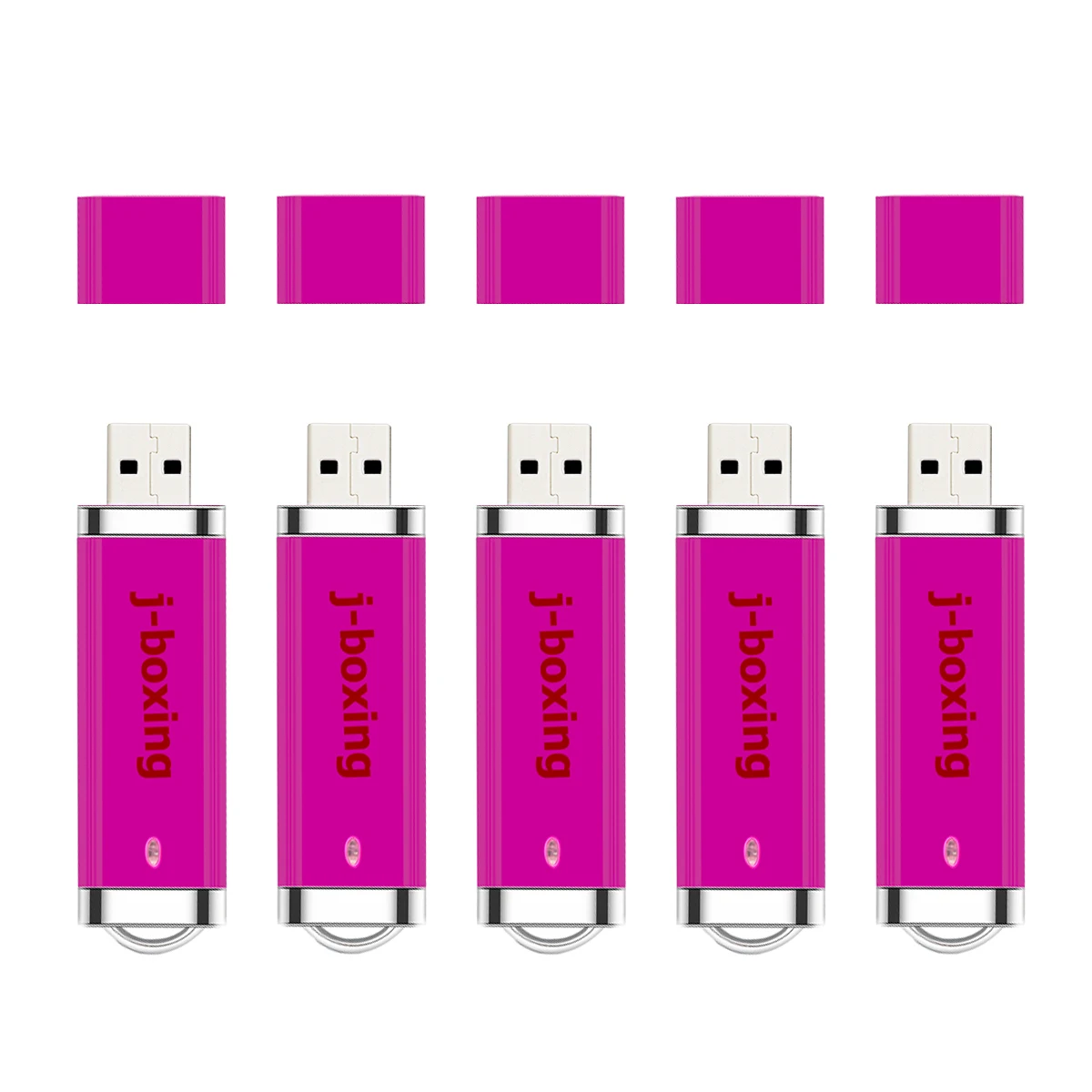 

J-boxing USB Flash Drives Bulk 16GB 32GB Lighter Design Data Storage 4GB 8GB USB 2.0 Sticks 1GB 2GB Zip Drives Pink 5PCS/Pack