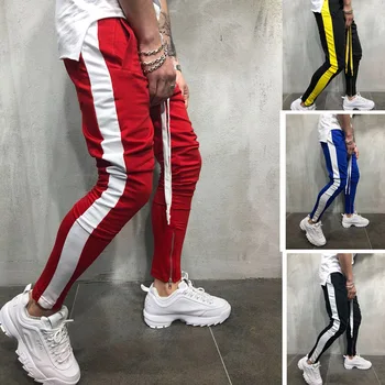 

WSGYJ Men Sweatpants 2019 Hip Hop Streetwear Casual Sportswear Pants Black White Trendy Men's Tracksuit Korean Trousers