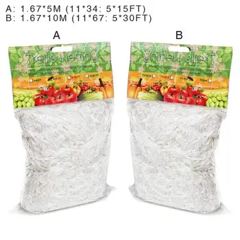 

Plant Trellis Netting Heavy-Duty Polyester Plant Support Vine Climbing Hydroponics Garden Net