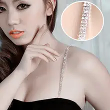 Прозрачные бретели для бюстгальтера прозрачные 2 ряда Кристальные великолепные бретели для бюстгальтера со стразами Регулируемый Блестящий плечевой ремень