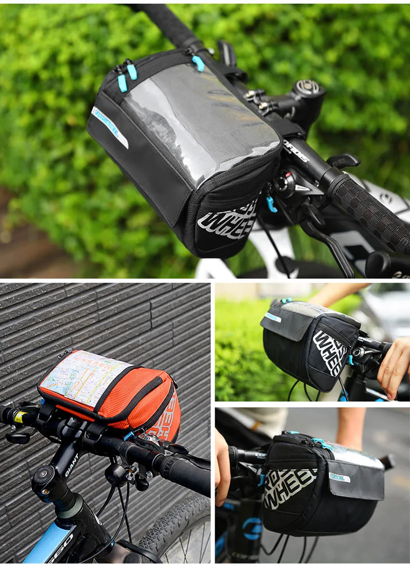 Cycling Bag Bicycle Front Frame Handlebar Bags MTB Road Bike Head PVC Screen Touch Pannier Rainproof Cycling Accessories BG0078 (6)