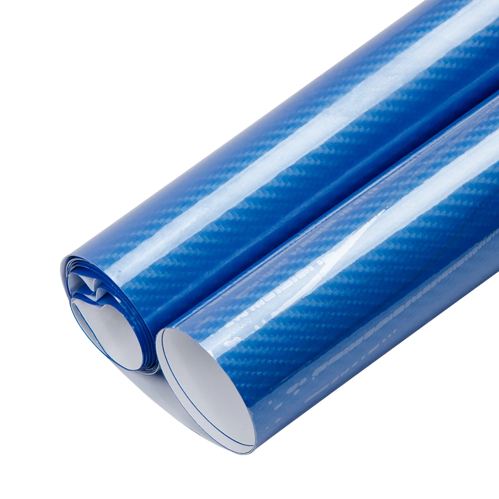 Творческий 5D углеродного волокна блеск винил Обёрточная бумага выпуска воздуха Класс фильм листа Обёрточная бумага Roll-светло-голубой-60"