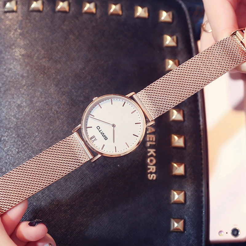 GIMTO, брендовые роскошные женские часы из розового золота, часы, платье, стальной браслет, для влюбленных, кварцевые наручные часы, женские спортивные часы, Relogio Montre
