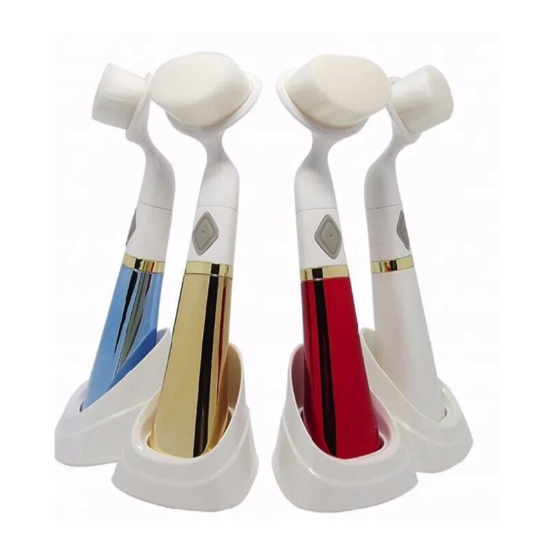 Electric Washing Face Cleaning Brush Pore Sonic Ultrasonic Facial Cleanser With stonge Battery Operation | Красота и здоровье