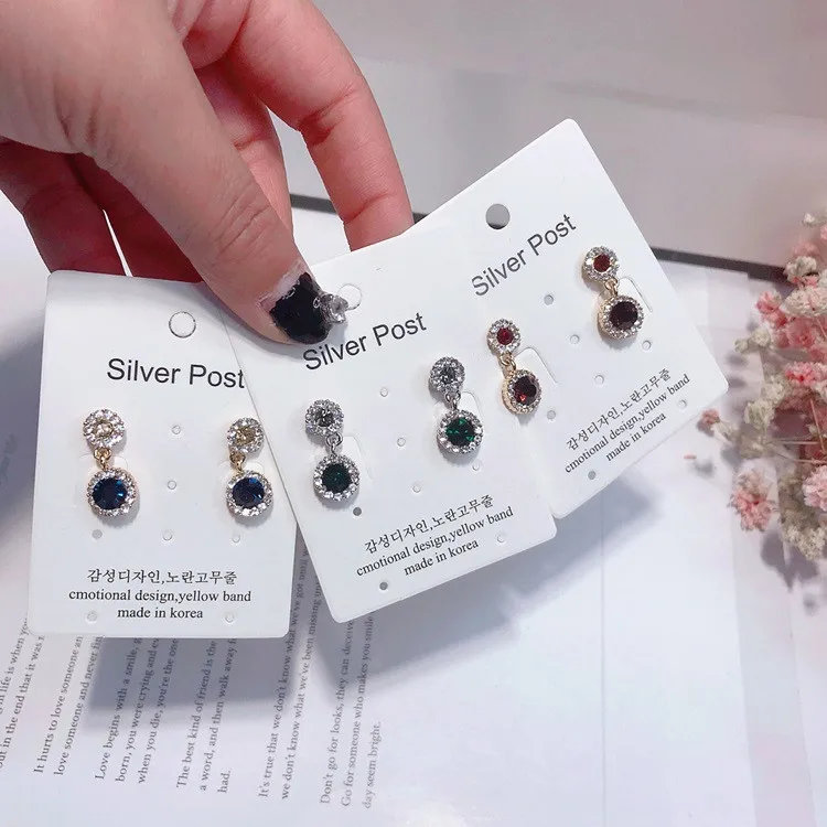 mini cz earrings 925 silver post Hypoallergenic fadeless alloy fashion jewelry stud earrings for women girl gift