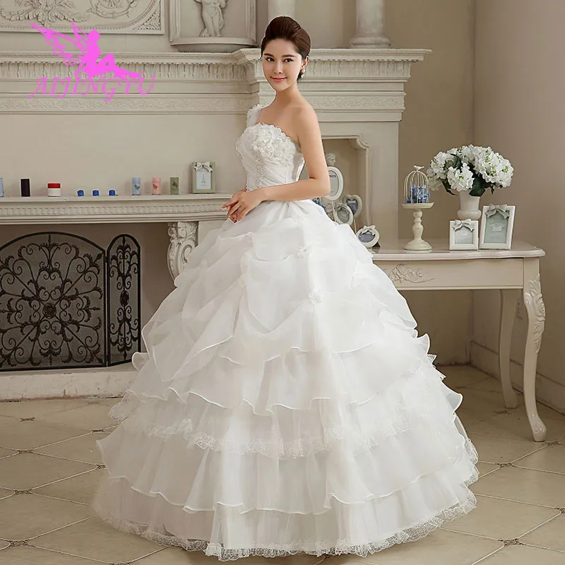 

AIJINGYU 2018 sexy free shipping new hot selling cheap ball gown lace up back formal bride dresses wedding dress WK582