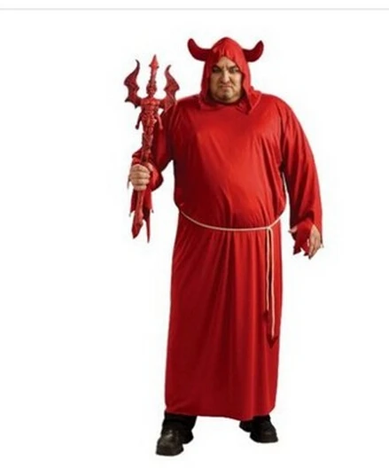 Косплей Фильм Хэллоуин одежда на выход дьявол сатана взрослых красный Ангел геенну огненную костюмы на Хэллоуин для мужчин