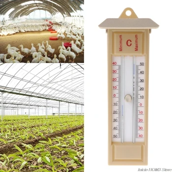 

Plastic+Acrylic Traditional Temperature Monitor Greenhouse Max-Min Press Thermometer - 40 - + 50 C Dropship