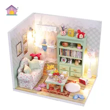 Hoomeda Гостиная Деревянные маленькие Кукольный дом для ремонта мебели Непоседа игрушки для детей, подарок на день рождения, Кофе дом M012