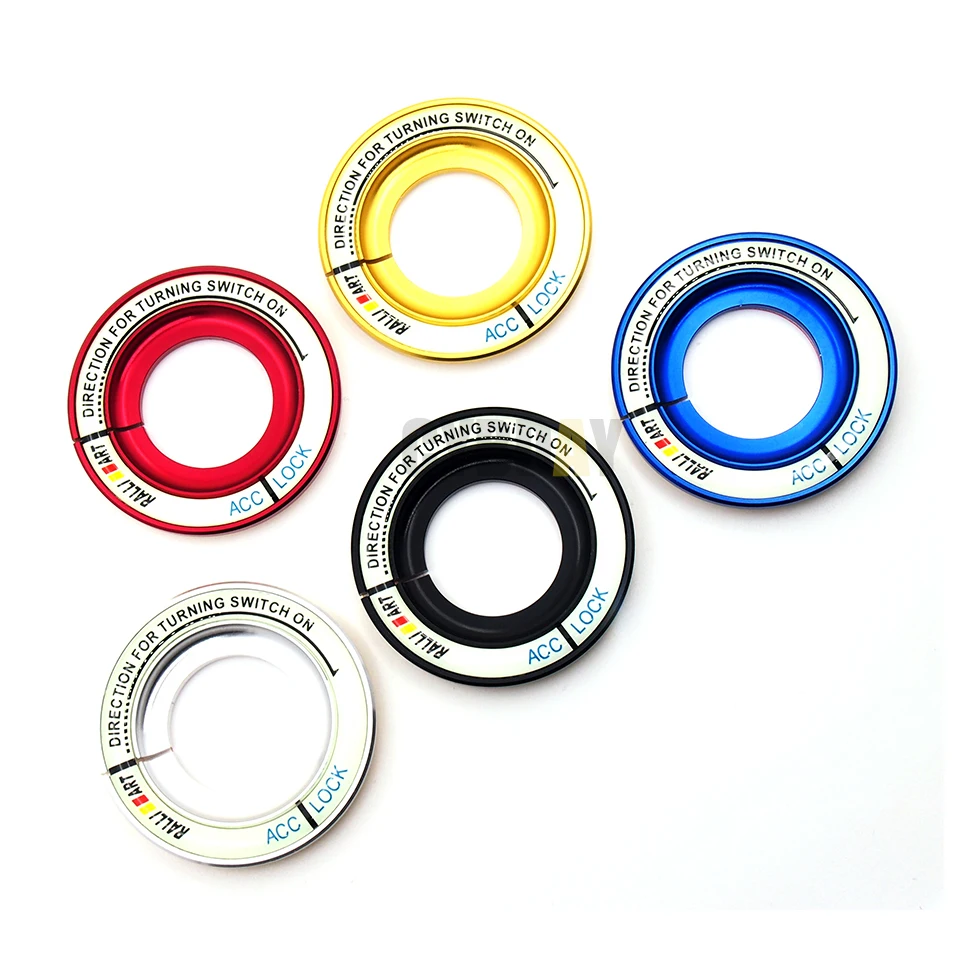 

Luminous Night Glow Car Switch Ignition Key Ring Protector Decoration Sticker for RALLIART MITSUBISHI