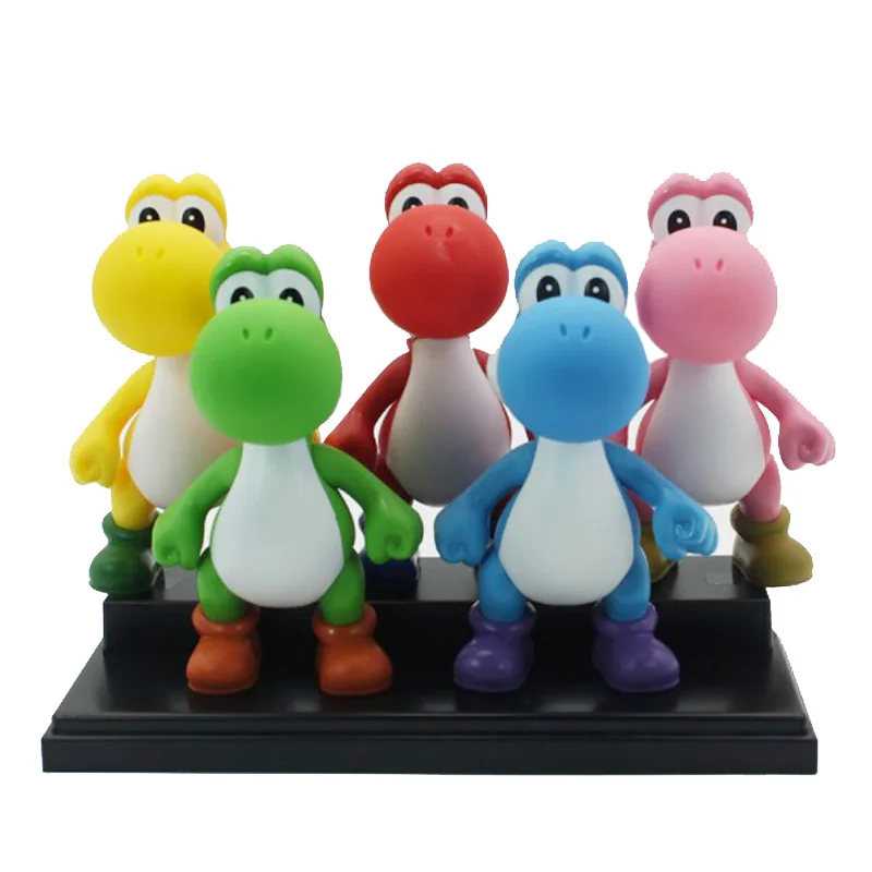 8-13cm Super Mario Bros Boo Ghost Yoshi Luigi Peach PVC Action Figures Figurines Collectibles Dolls Kids Toys For Boys Girls