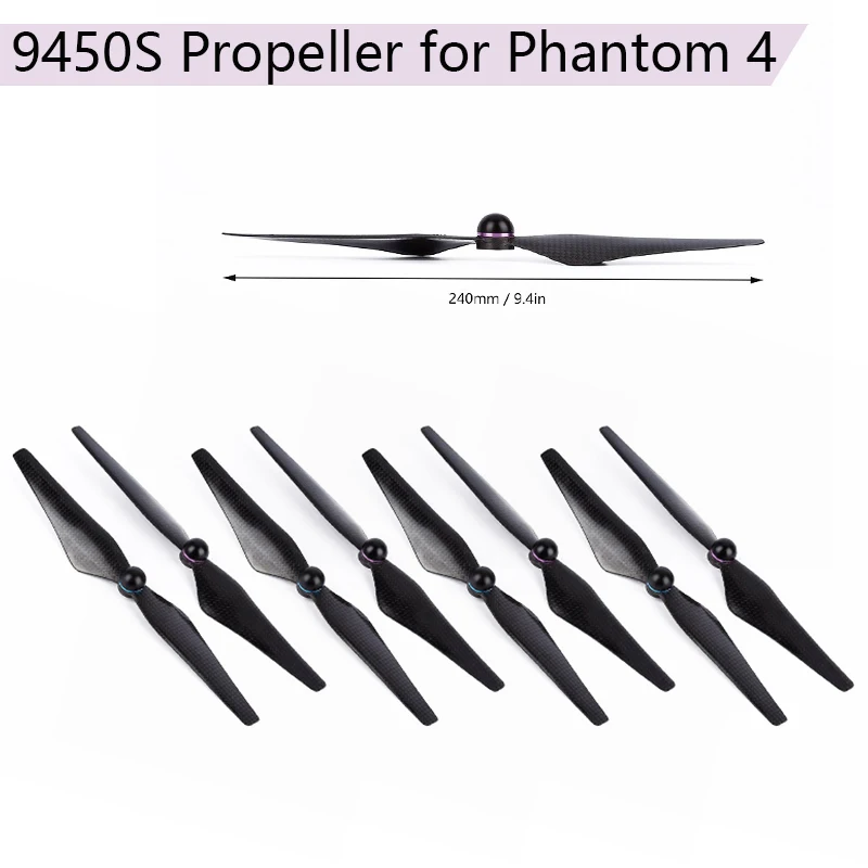 2pair 9450S-B Carbon Fiber Propellers with Aluminum Alloy Seat For DJI Phantom 4