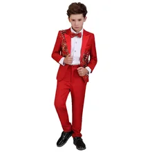 Boy costume embroidery mariage jogging blazer Boys suits for weddings kids Blazer Suit boys tuxedo clothes sets H454 nimble suit for boy terno infantil costume enfant garcon mariage boys suits for weddings costume garcon mariage boy suits formal