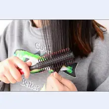 Хорошее качество 21*4 см цилиндрическая расческа для кудрявых волос Антистатическая Массажная щетка для волос унисекс как с Африканским рисунком инструмент для укладки волос