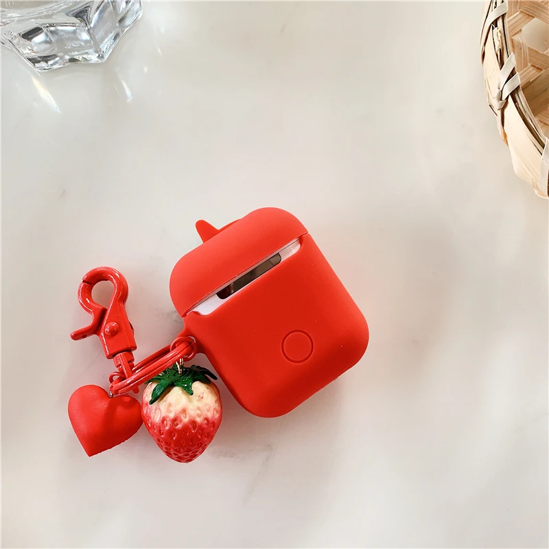 Клубника с кольцом ремешок 3D милые фрукты аксессуары мультфильм Мягкие