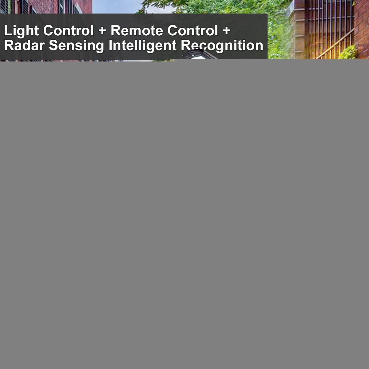 

20/40/60W PIR Motion Solar Sensor LED Wall Street Light Lighting Waterproof Remote Control Lamp for Outdoor Garden Courtyard