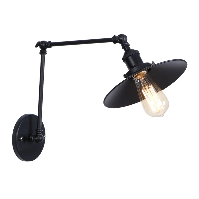 

Nordic Industrial Vintage Sconce Wall Light Fixtures Iron Long Arm Adjust LED Wall Lamp Loft Decor Edison Lamps Lamara Pared