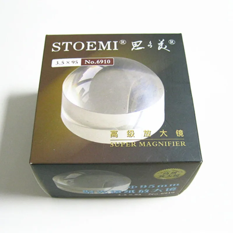 Лупа купольная STOEMI 6911 80 мм 4X прозрачная круглая|dome magnifier|magnifier paperweightmagnifying magnifier |