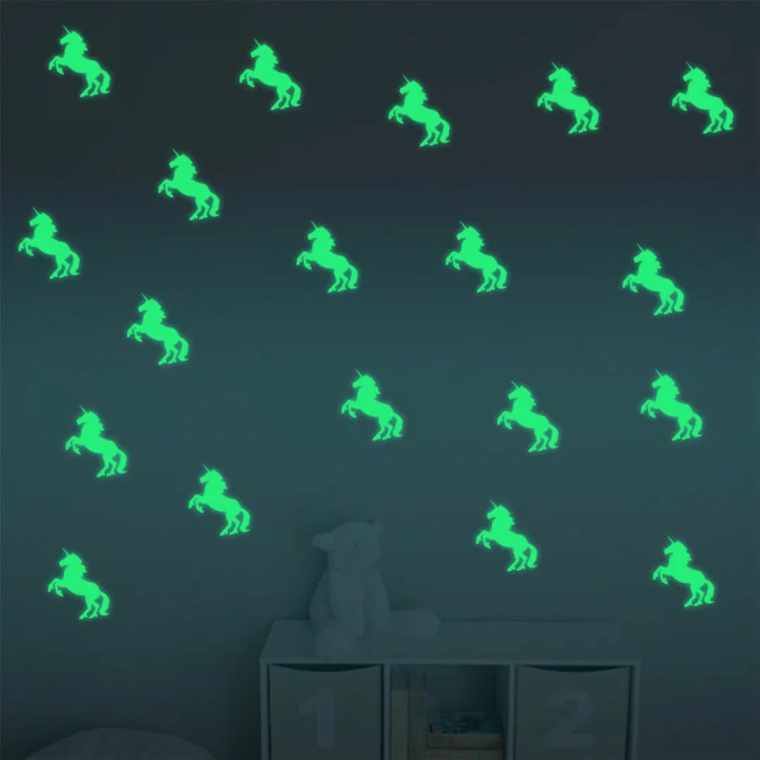 Vinyl Glow In The Dark Unicorn Decal Art Mural Home Room Decor Ceiling Wall Sticker