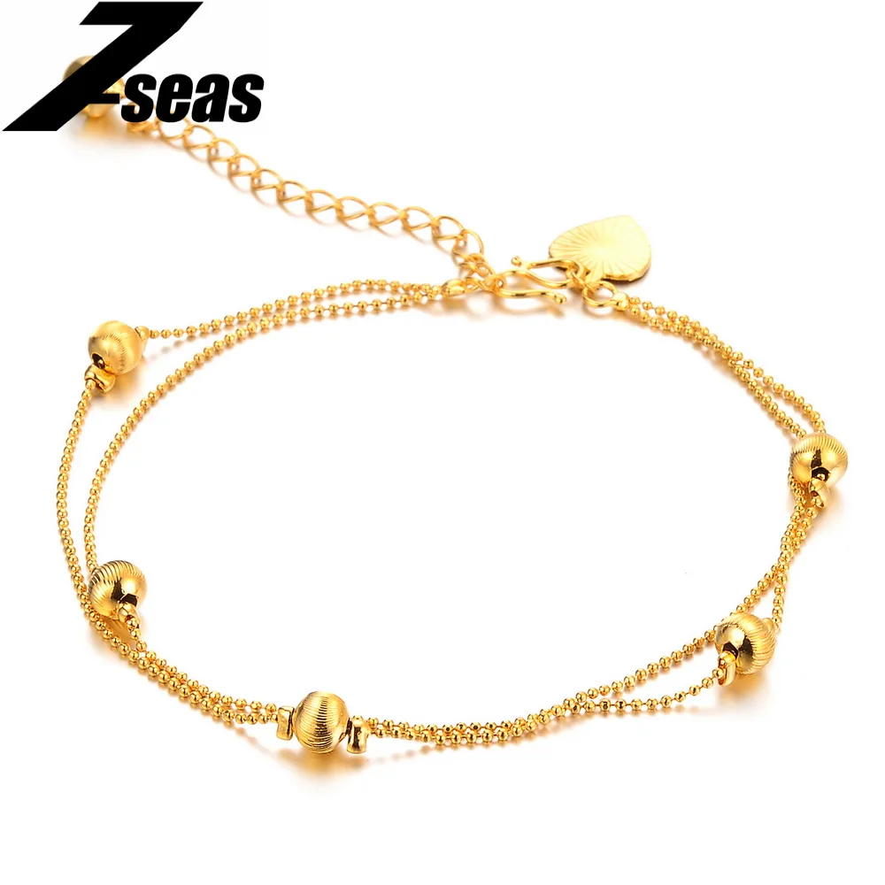 7SEAS Fashion Vintage Design Gold Color Women Anklet Fashion EU/US