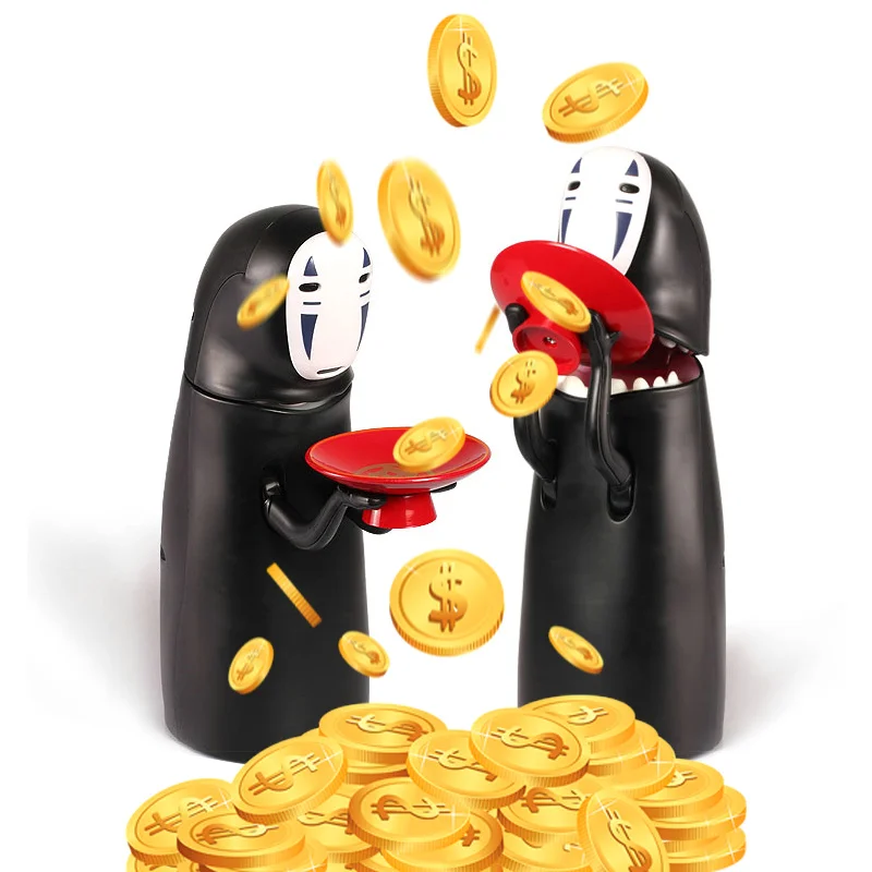 

chihiro No face man Piggy Bank Money miyazaki hayao Spirited away Chirldren cartoon Toy Dolls Music Figure Faceless Man Gift kid