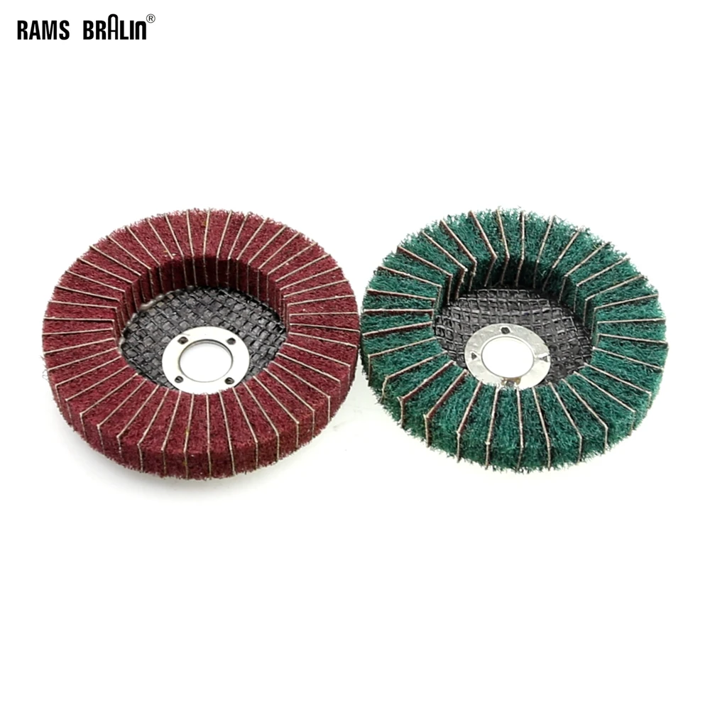 

1 piece 4" Non-woven Combi Polishing Disc Angle Grinder Flap Grinding Disc for Metal Deburring Derusting