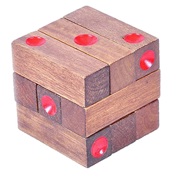 Wooden Assembling Dice Cube Jigsaw Puzzle Brain Teaserin Blocks from Toys & Hobbies on