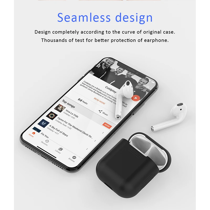 Мягкий силиконовый чехол для Airpods Air Pods противоударный защитный наушников