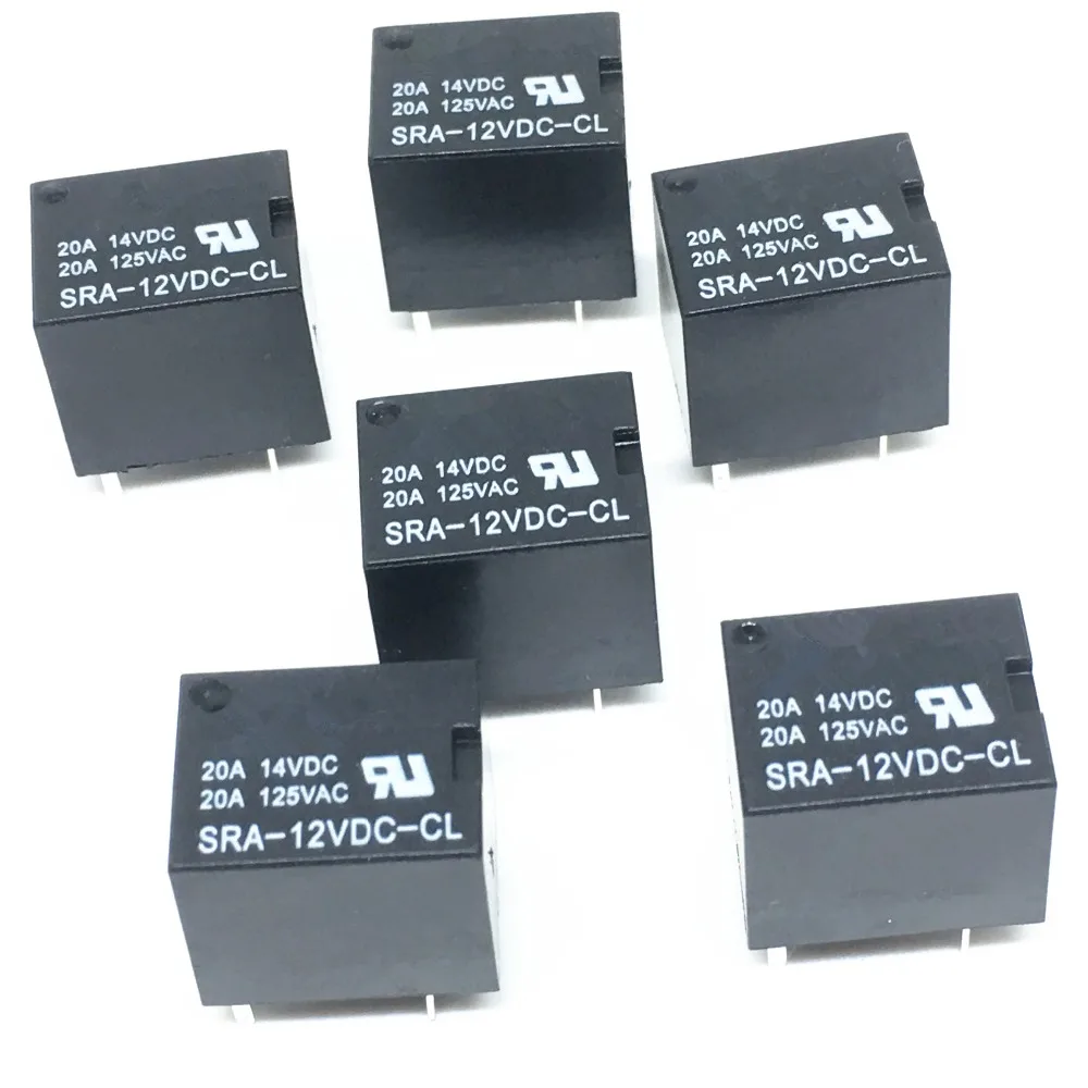5PCS RELAY 12V for DC Coil Power Relays PCB 20A SRA-12VDC-CL Wholesale Price | Строительство и ремонт