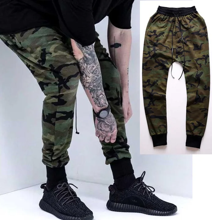 Men camo trousers pants streetwear Camouflage man Camouflage cross