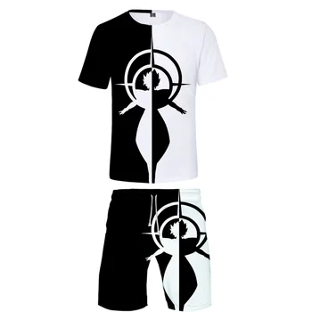 

2019 hot sale dragon ball two piece set casual fashion short sleeve t shirt + beach shorts streetwear men tshirt men shorts