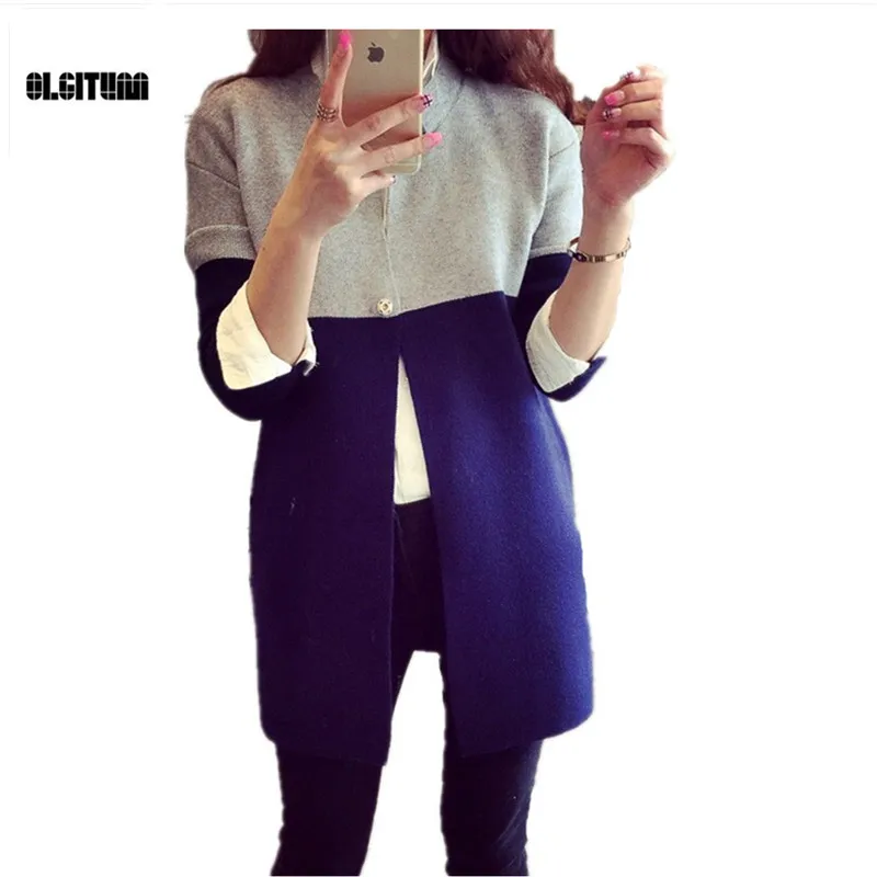 Sweater font b Women b font Spring Autumn Fashion long sweater cardigan female coat color in