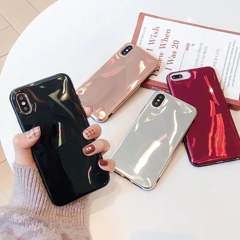 Роскошный чехол с геометрическим узором и стразами для iPhone X 10 XR XS MAX 7 8 6s 6 Plus
